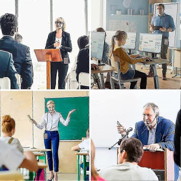 Portable Voice Amplifier for Teachers with Microphone Headset, Rechargeable Speaker for Training, Tou