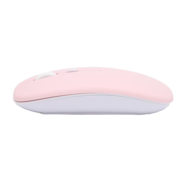 Wireless Mouse Smart Mini Portable 2.4G Cordless Mouse with Receiver Charging Cable for Office Laptop Computer Tablet Pink Dual Mode