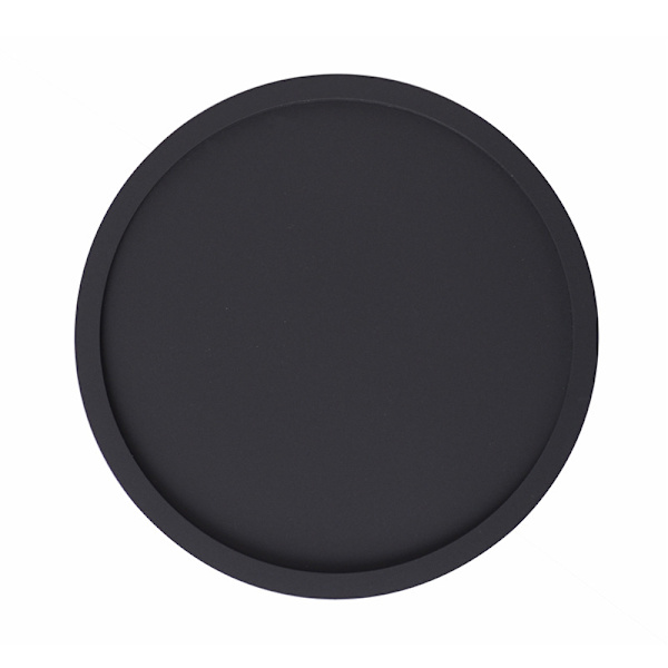 Sæt med 8 sorte silikone coasters 10 cm - runde til et pint ølglas