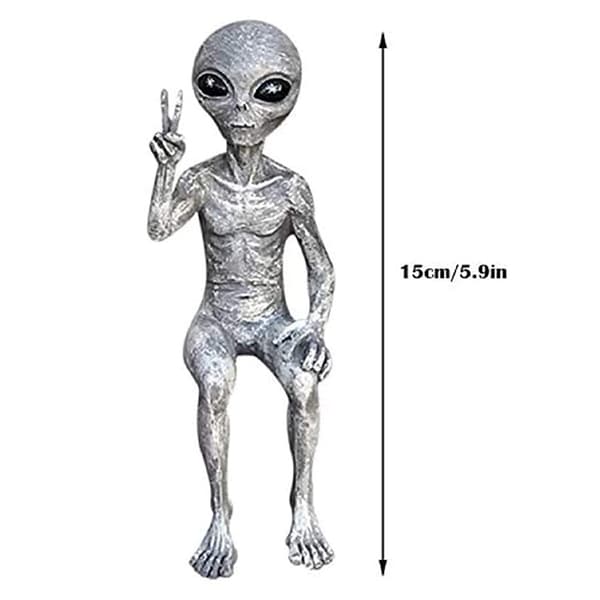 Alienfigur, Sæt med 2 Rumvæsenstatuer, Ekstra Terrest