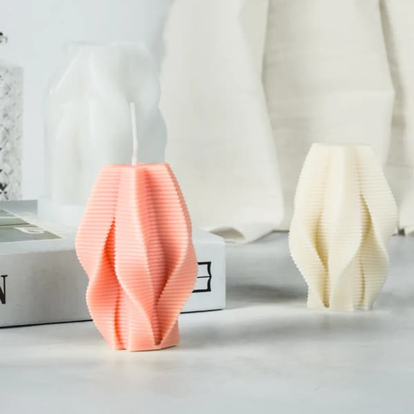 Silikon Ljusformar 3D Geometrisk Kroppsform Ljusform, Epoxihartsformar Silikon för Aromaterapi Ljusformar