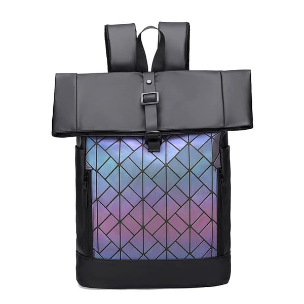 Roll-Top Laptop Backpack for Men and Women, Expandable Everyday Backpack for 15.6-inch MacBook, Water-Resistant Commuter Backpack with Large Capacity