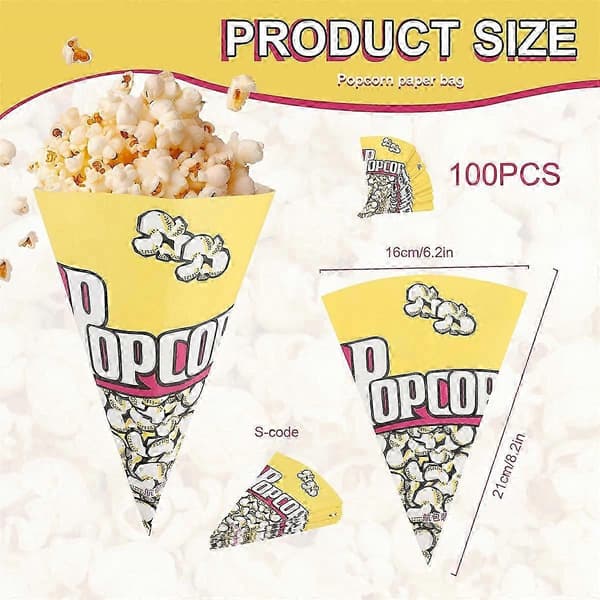 100X popcornposer papirposer mandler Popcorn