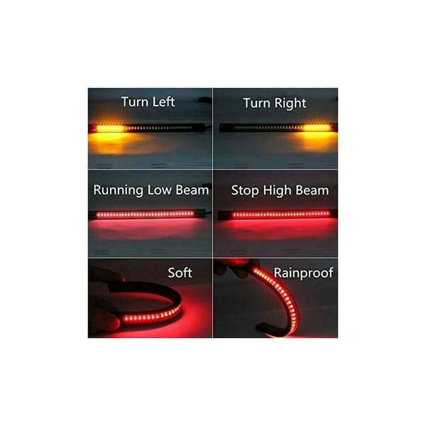 DOPA 48 LED-jarruvalo moottoripyörä auto pyörä suuntavilkku valopalkki 12V