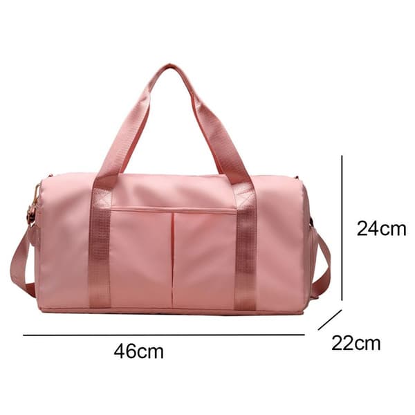 Rejsetaske Sport Gym Taske Skuldertaske Weekender Overnatning Pink