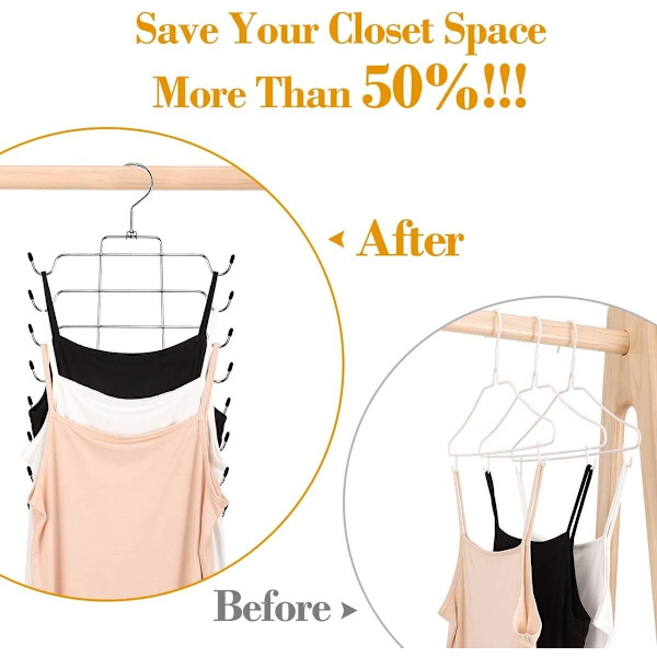 Folding Wardrobe Storage Rack Space Saving Hangers