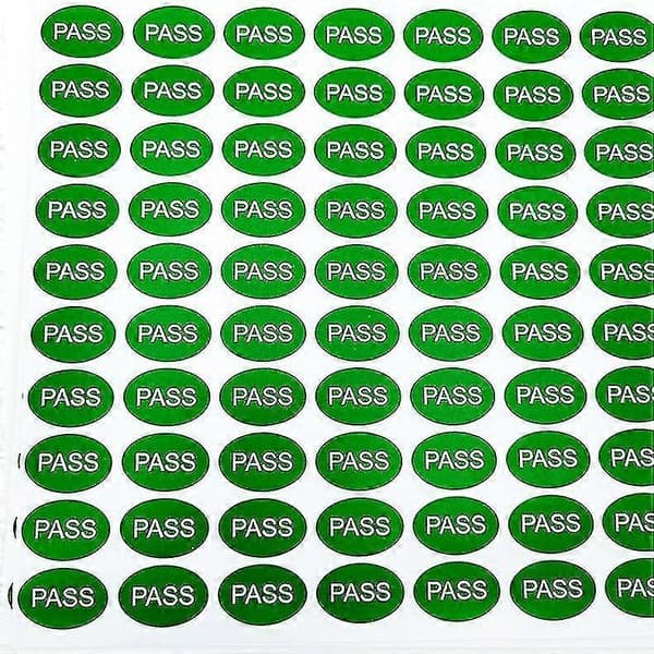 2000 st Quality Control Approved Labels Lager Kvalitetsdekaler Självhäftande Godkända Dekaler Kontrollerade Testade Dekaler - Qin