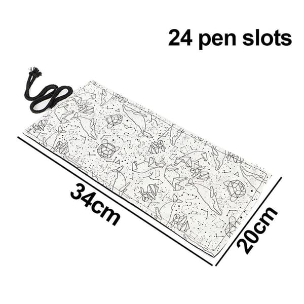 Rullbart farget pennal pennholder etui tegning 24 rom KLB