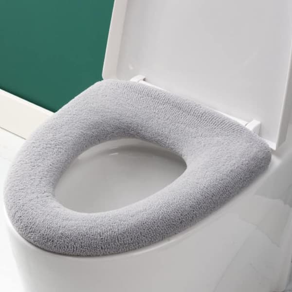 Toiletsædebetræk Sæt med 3, Tykke og Bløde, Elastiske, Vaskbare