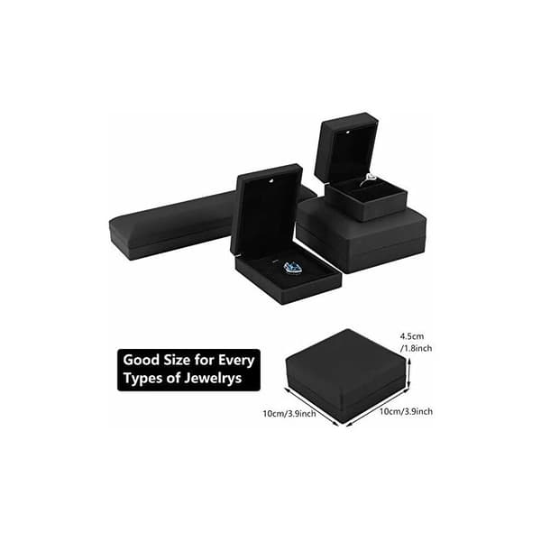 Rectangular LED Jewelry Box, Soft Velvet Lining, Scratch-Resistant Interior, Rings/Pendant/Bracelet/Necklace for Collection and Storage (Bracelet)