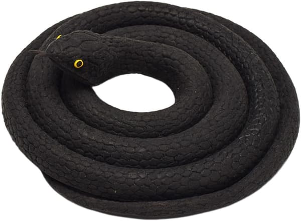 Ormar, falska ormar, skrämmande, realistisk, svart orm, hel, 80 cm - Schwarzer Snake, Ganz, 80 Cm