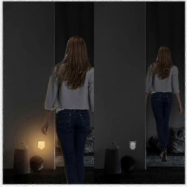 Plug-in Induction Dimmable Night Light, Soft Warm White LED Night Light, Adjustable Brightness From Dusk To Dawn, Suitable For Bedroom, Bathroom
