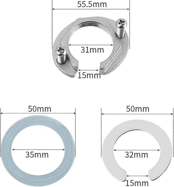 Metallfeste for kran, enhullsfeste for kran, enhullsmutterfeste 31mm