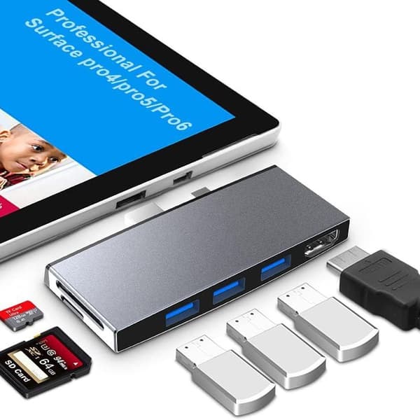 Dockingstation med 4K HDMI-port, 3 USB-porte