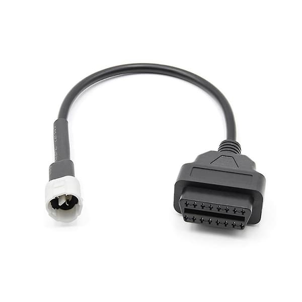 2 stk. OBD Motorcykelkabel til 3-benet stik Diagnostikkabel 3-benet til OBD2 16-benet adapter