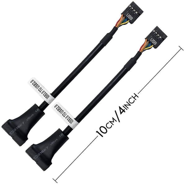4 stk. hovedkortadapterkabel, 19-pinners USB3.0 til 9-pinners USB2.0 hunn