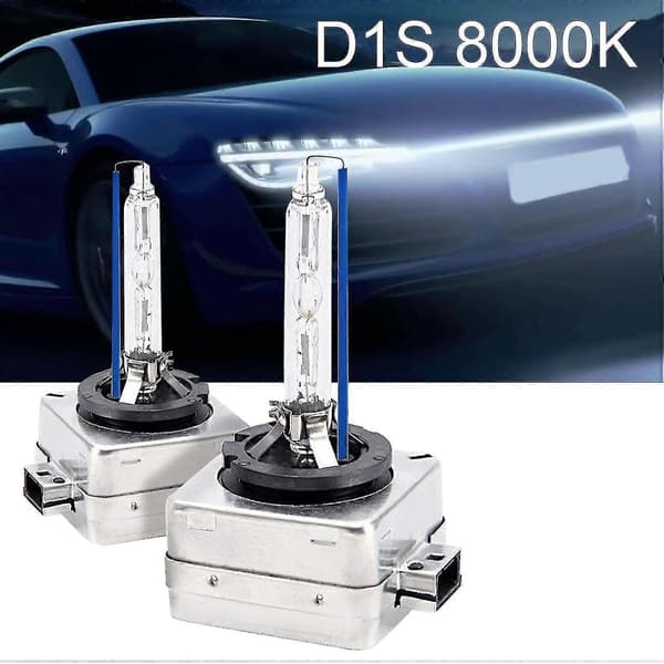 2 stk D1c D1s D1r 8000k Isblå Hid Xenon Bilfrontlykter 35w Høy Lav