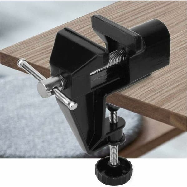 Miniskruvstäd Reparationsverktyg Spännvidd 0-5cm 10x12cm Svart