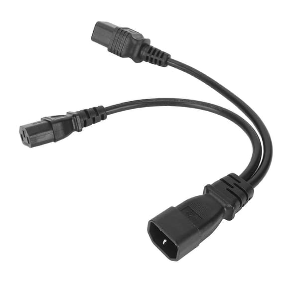 IEC320 C14 til C19 og C13 Strømkabel Enkelt IEC 320 C14 til C19 C13 Y-splitter Strømkabel 10A 250V 32 cm