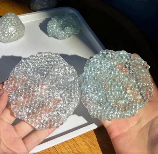 Håndlavede trykaflastningsbolde, Squishy Stress Relief Sensorisk Legetøj Klemmebolde Transparent Transparent