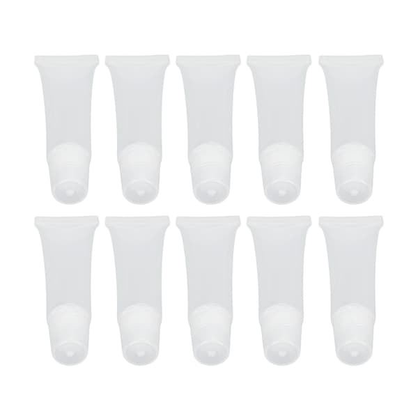 10 stk 15ML Tomme Lipglossrør Professionelle Bærbare PVC Læbepomadebeholdere til Kosmetik DIY