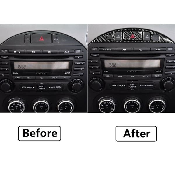 Til Mazda MX5 Miata 2009-2015 Kulfiber Tilbehør Backup Lys Knap Cover Panel Trim Dekal, Sort