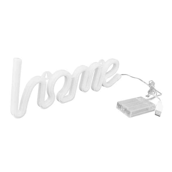 HOME-neonvalo, värikäs seinäkoriste, LED-neonvalo, USB tai KLB