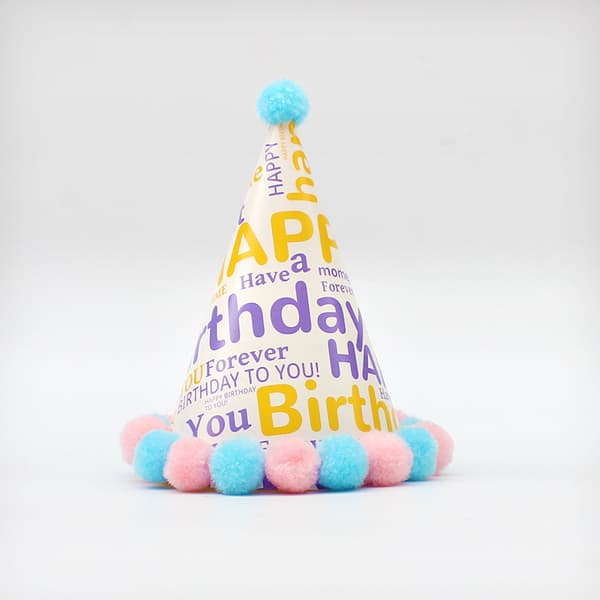Fyrkantig hatt - läderboll partyhatt aktivitetskit - DIY pom