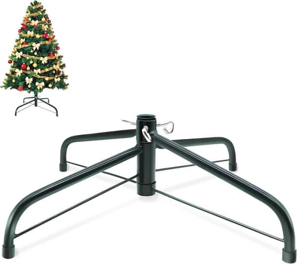 Sammenleggbar juletrefot 45cm - Svart trefot for 1,5-2,4 meter tre