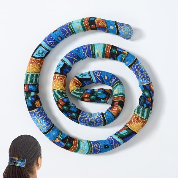 Ett stykke (blå pinne, ca. 66 cm lang) Spiral Lock Hårbånd Drea