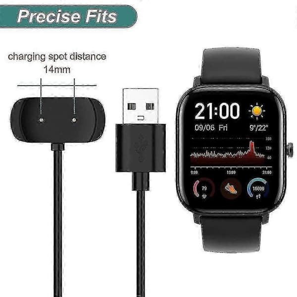 Amazfit Charging Cable for GTS 2, GTS 2 Mini, GTS 2e, GTR 2, GTR 2e, GTS 4 Mini, T-Rex Pro, Bip 3, Bip U Pro