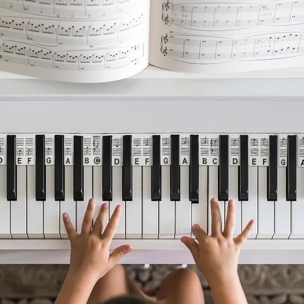Piano Key Overlay Piano Note Guide 88 Keys Removable For Beginners