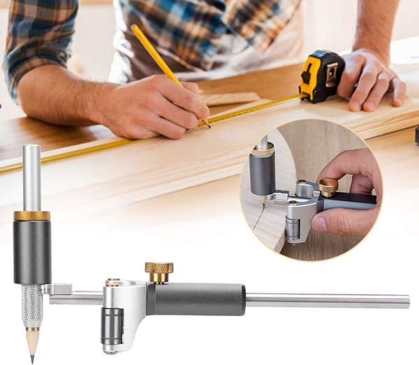 DIY Tegneværktøj Træ Dobbelt Anvendelse Tegneværktøj Multifunktionelt