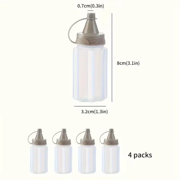 8-pack mini kryddflaskor - Bärbara kryddbehållare med lock, lämpliga för picknick, camping och köksbruk
