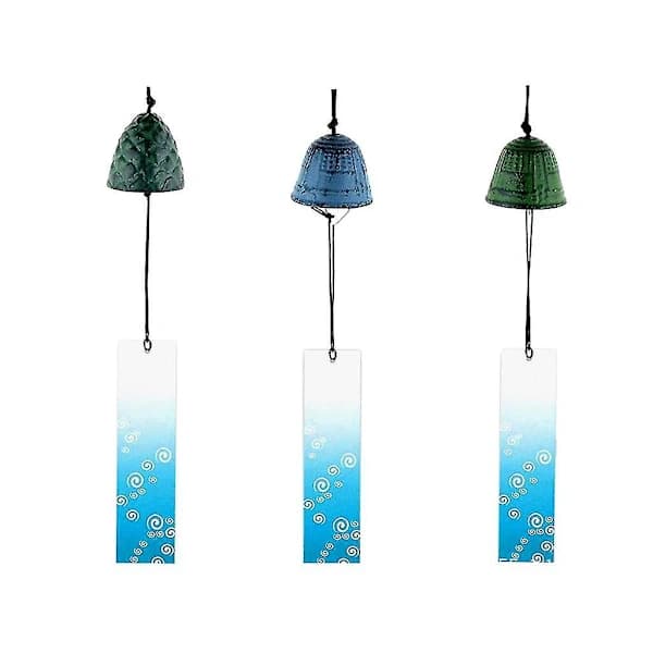 3 Pieces Japanese Furin Wind Chimes Nambu Cast Iron Iwachu Bells Set [CO]