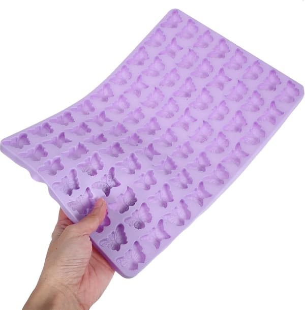Butterfly Silicone Chocolate Mold Large Capacity 72 Grids, Easy to Release and Clean