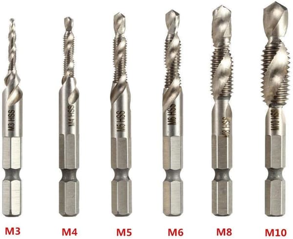 HSS Drill Bit Set 1/4\" Hex Shank Set Combination Drill Tap HSS Bi