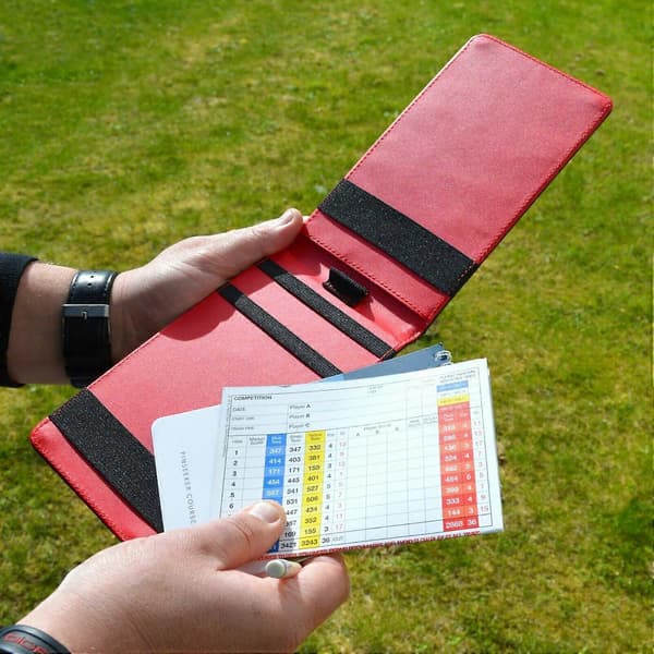 PU læder Yardage Book Holder Bærbart golftilbehør til golfspillere Golf Scorecard Holder