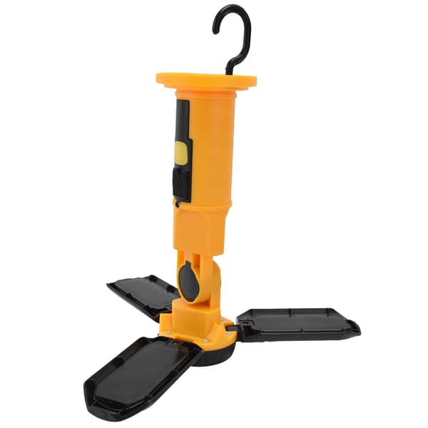 Outdoor LED Work Light Rechargeable Foldable Rotating Inspection Lamp Multifunctional Red Warning Light with Magnetic Hook