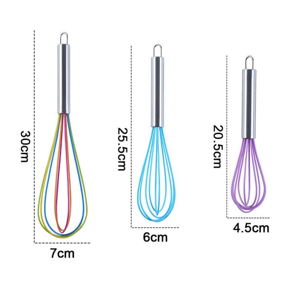 Vispset | Non-stick, 12 tommer farve + 10 tommer blå + 8 tommer lilla KLB