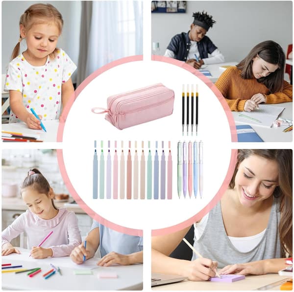 skoleartikler, design papirvarer til studerende pink - Rosa