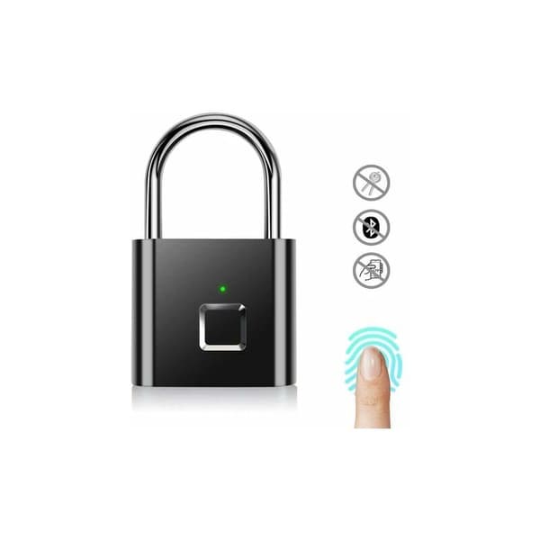 Fingeraftrykslås - Sort, IP67 Vandtæt, Nøglefri Sikkerhed, U