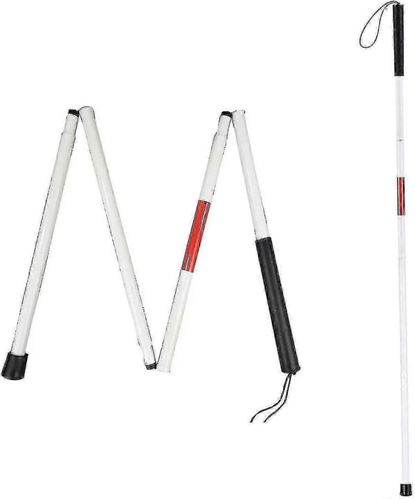 Blindestok, Hvid Stok, Gåstok til Blinde, Foldbar Blindestok
