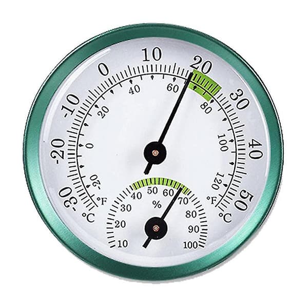57mm Mini Rund Vægmonteret Husholdningslegering Aluminium Analog (Sølv)