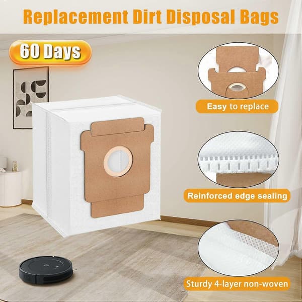 10 kpl Pölypussit iRobot Roomba 105 Combo 205 Dustcompactor Plus 405 Combo Plus 505 Combo Non Wove [DB]