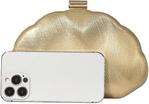 gullclutch fasjonabel, elegant, justerbar kjederem -