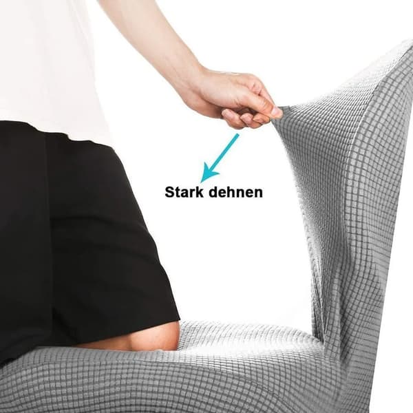 4-pack stolsöverdrag, stretchiga stolsöverdrag, pallöverdrag, matstolsöverdrag, gråa universella stretchiga stolsöverdrag