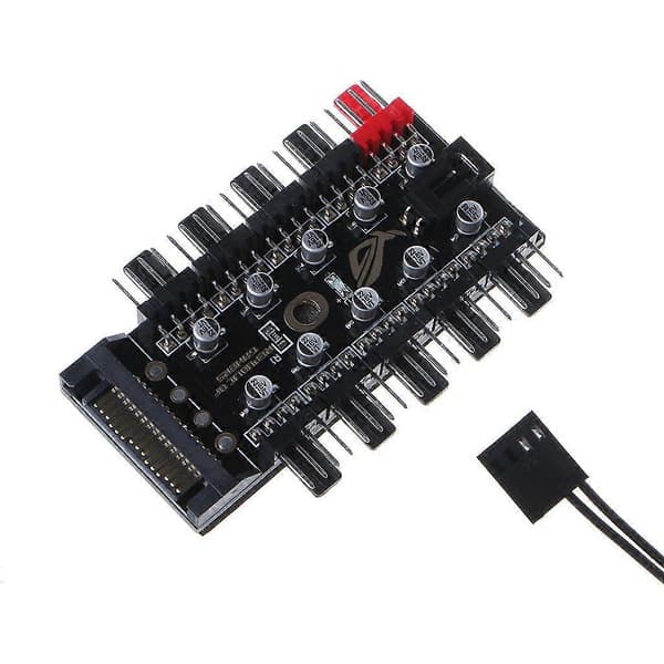 Chassi PWM PC CPU SATA-stik Hub Adapter Strøm til 4-Pin SATA Køleblæsere