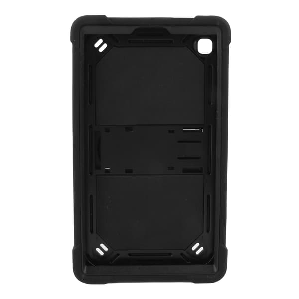 Etui til Tab A7 Lite, allround beskyttelse, forhindrer fald, silikone, beskyttende tablet-etui med bagstativ, sort