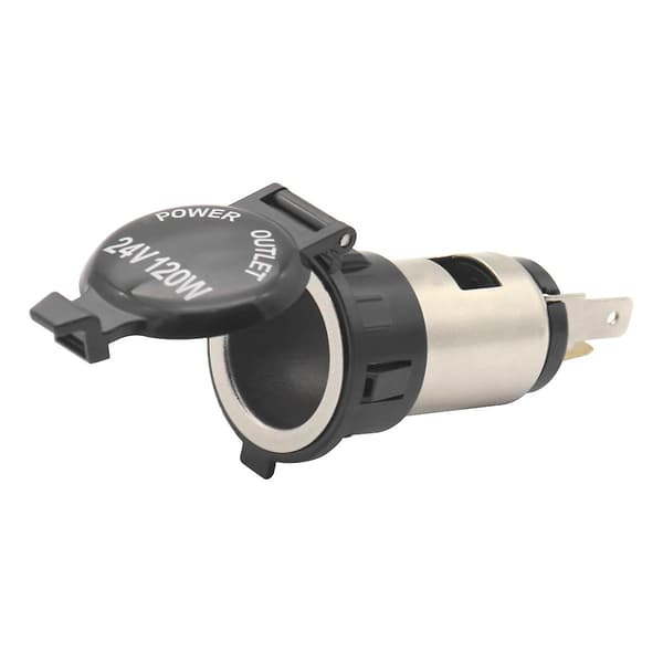 12v 24v 120w Waterproof Power Socket for Motorcycle Boat Car Socket Plug with 60cm Fuse & Cable